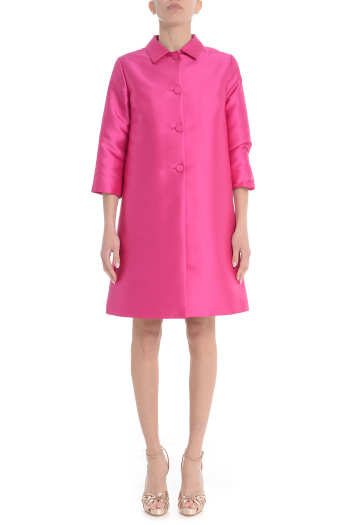 F.it Trench Fucsia Donna con Bottoni 1