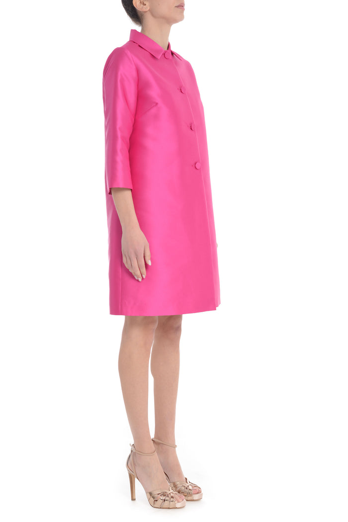 F.it Trench Fucsia Donna con Bottoni 2