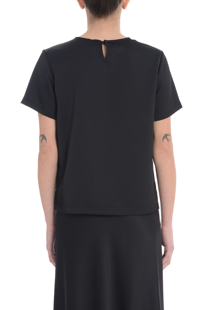 F.it Black Women's Round Neck T-shirt 3
