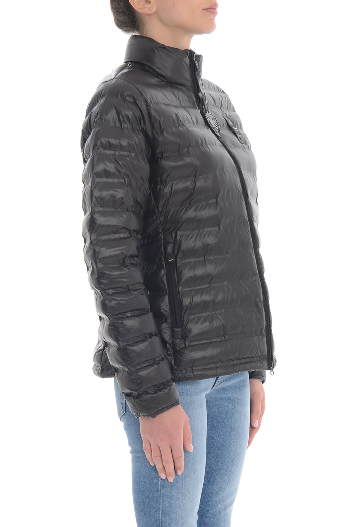 Blauer Giubbotto Nero Donna Biker Imbottito 2