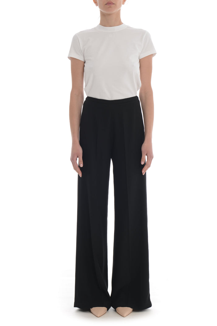 F.it Pantalone Nero Donna Palazzo 1