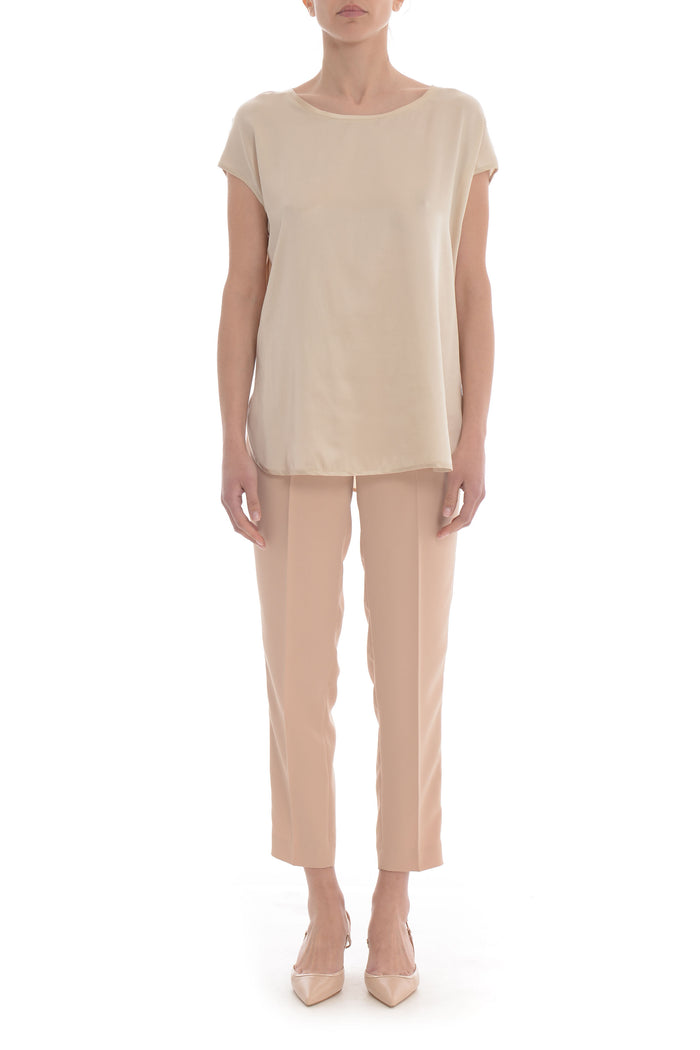 Solo Tre Blusa Marrone Donna con laccetto 1