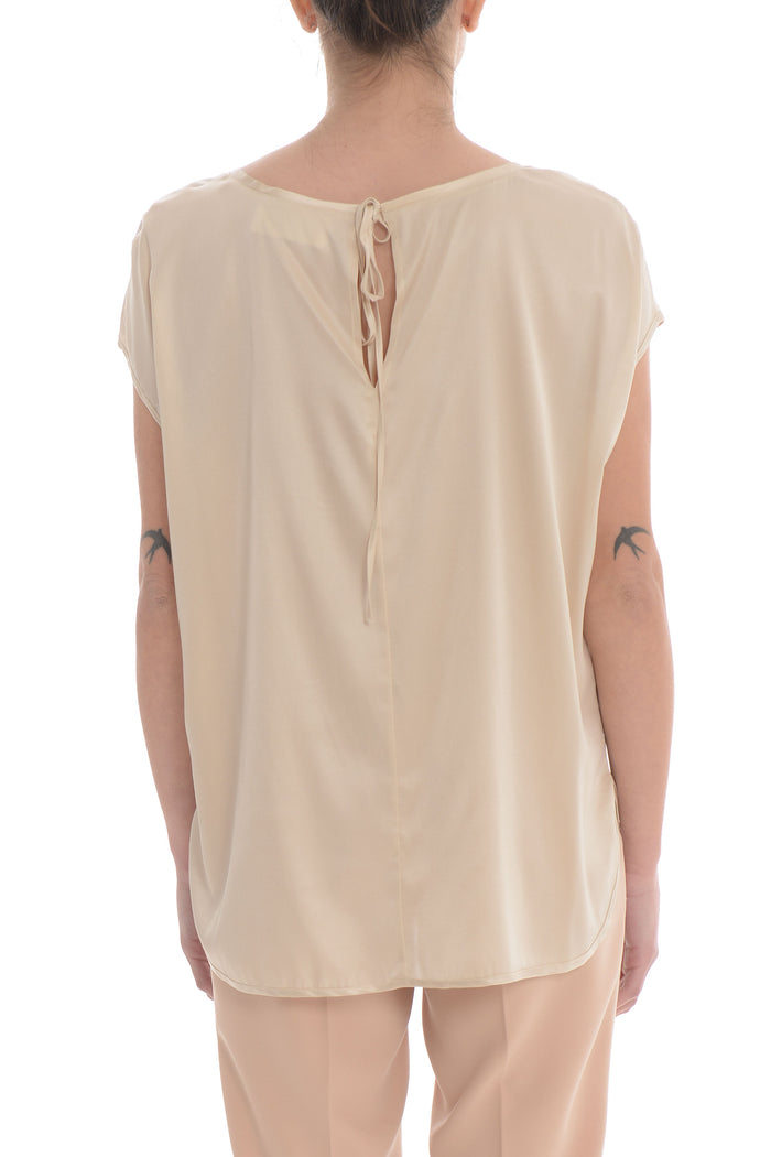 Solo Tre Blusa Marrone Donna con laccetto 2