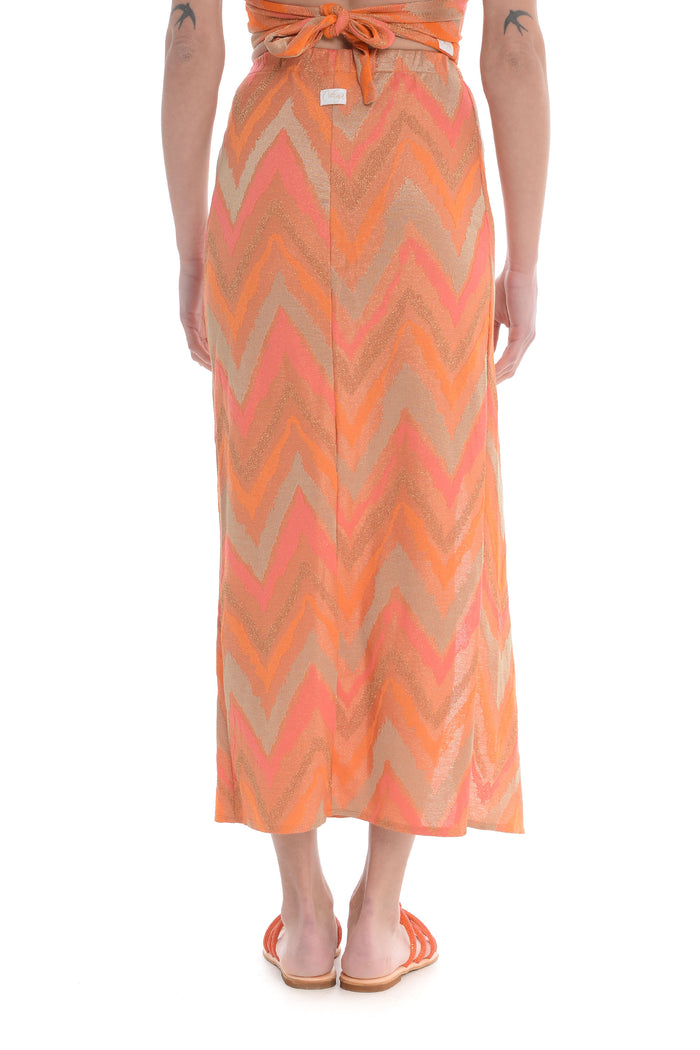 Cotazur Gonna Multicolore Donna Chevron Lurex 3