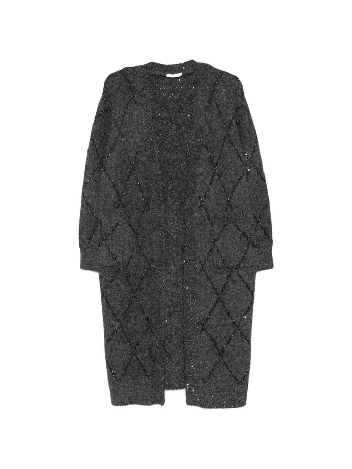 Paperlace Cardigan Grigio Donna 1