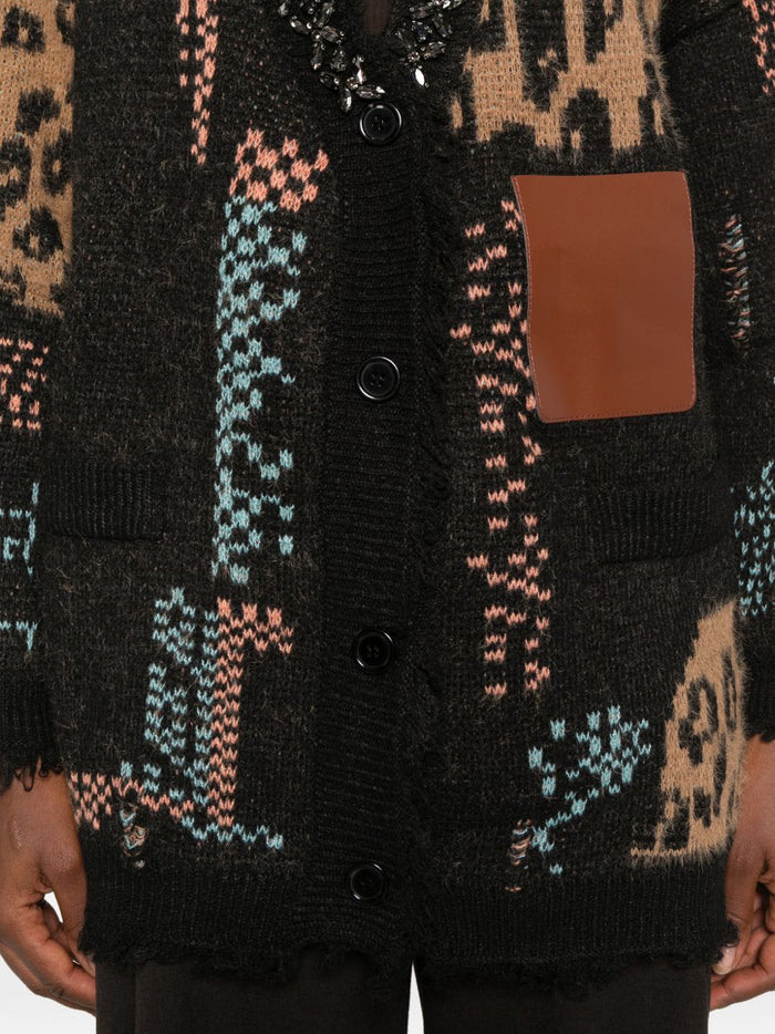 Paperlace Cardigan Nero Donna 1