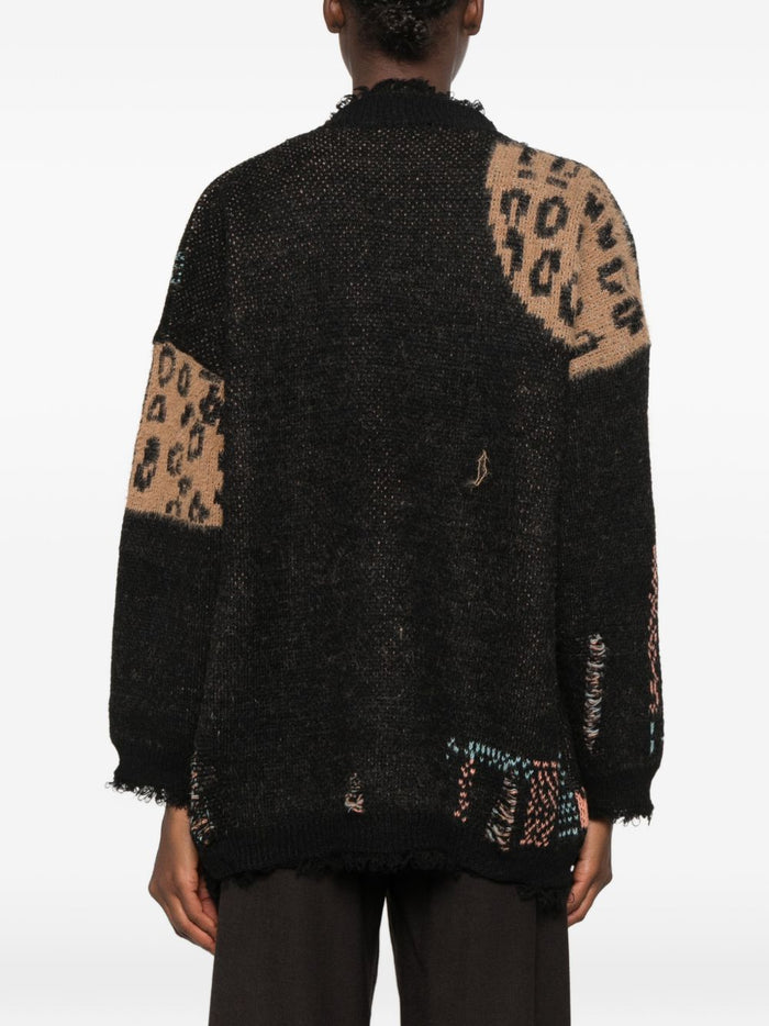 Paperlace Cardigan Nero Donna 3