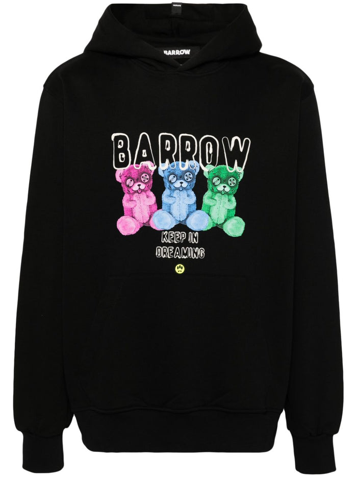 Barrow Felpa Nero Unisex con stampa orsi 5