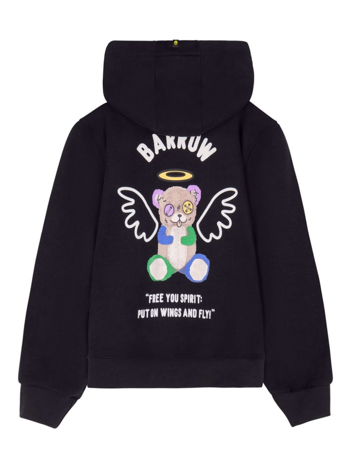 Barrow Unisex Black Teddy Hoodie 2