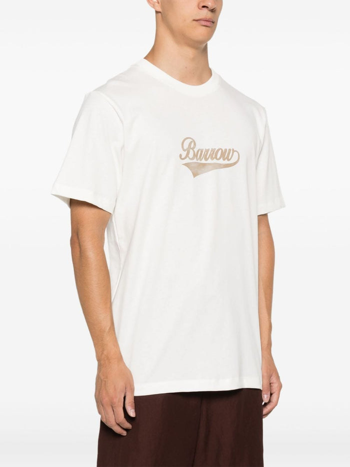 Barrow T-shirt Bianco Unisex con stampa 1