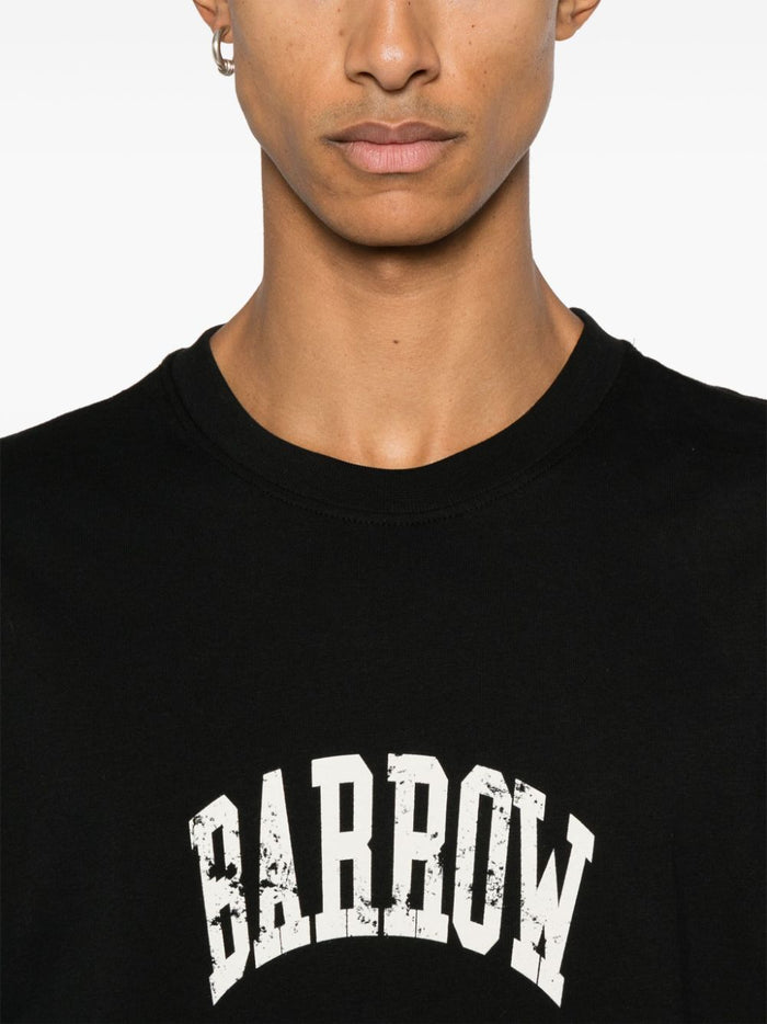 Barrow T-shirt Nero Unisex con stampa 3