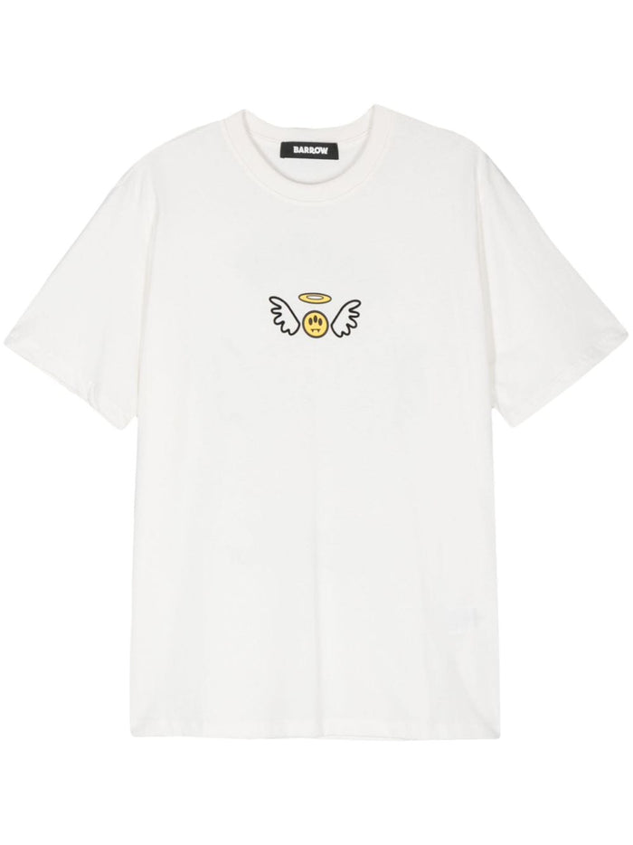 Barrow T-shirt Bianco Unisex con stampa 1