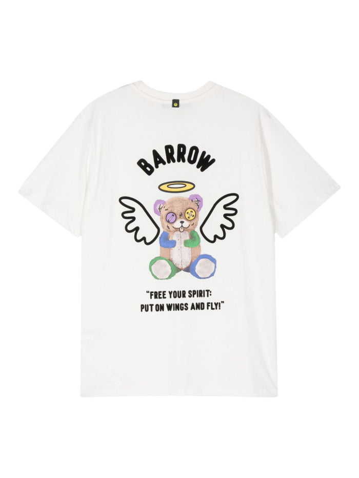 Barrow T-shirt Bianco Unisex con stampa 2