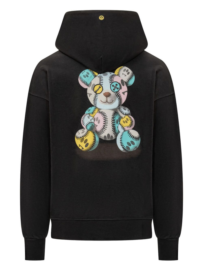 Barrow Felpa Nero Unisex Cappuccio Orsetto Posteriore 2