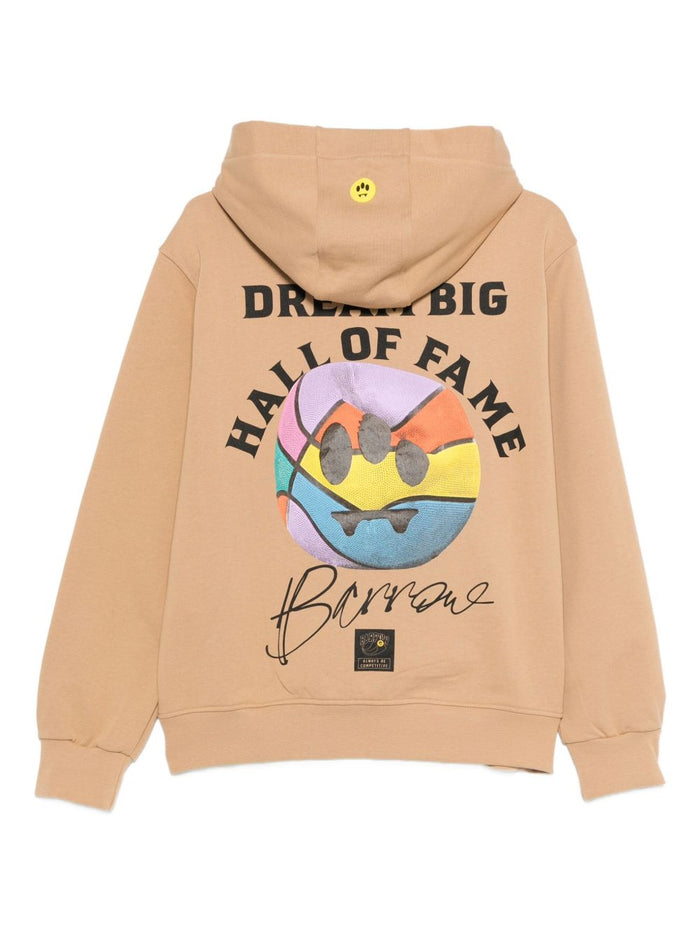 Barrow Unisex Sweatshirt mit Aufnäher und Ballmotiv, Braun 2