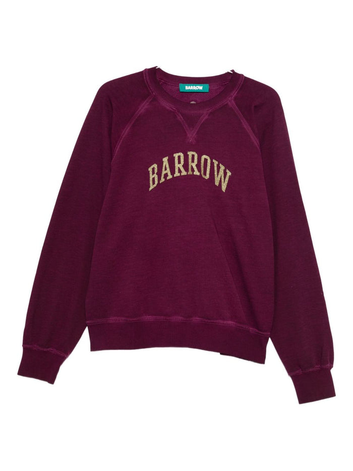 Barrow Damen-Sweatshirt mit Logo-Print in Lila 1