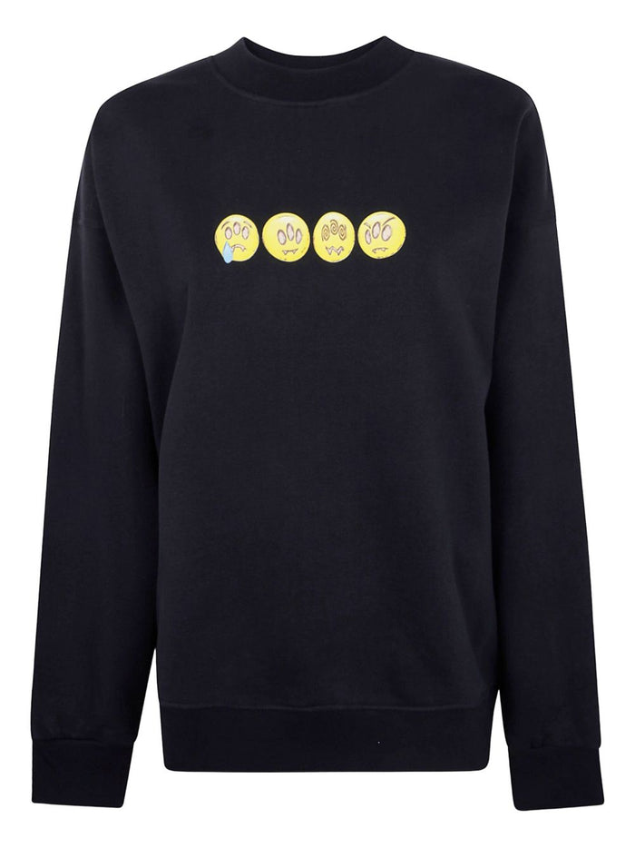 Schwarzes Unisex-Sweatshirt „Barrow“ mit Emoji-Aufdruck 1
