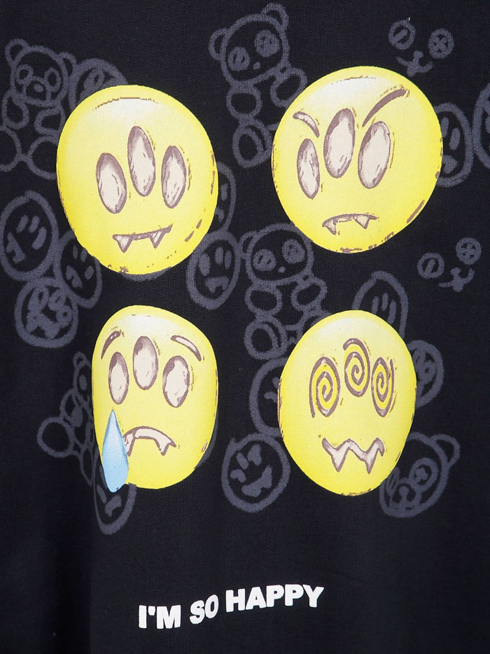 Schwarzes Unisex-Sweatshirt „Barrow“ mit Emoji-Aufdruck 3