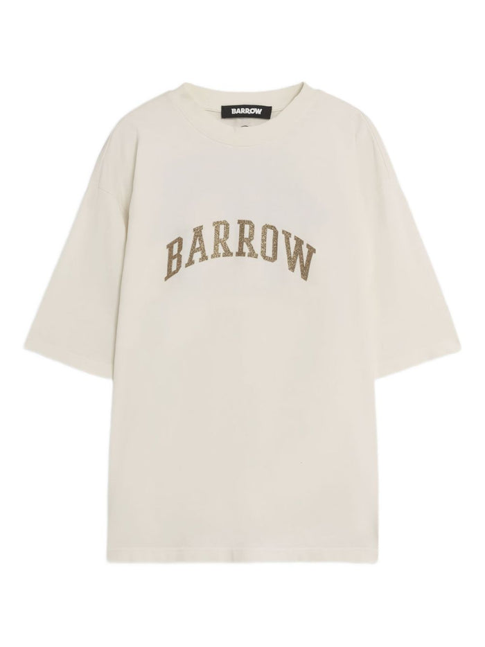 Barrow Damen T-Shirt Gelb mit Logo-Motiv 1