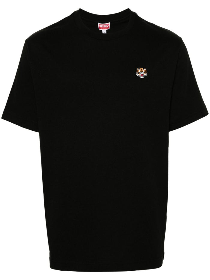 Kenzo T-shirt Nero Uomo Ricamo Tiger Crest 5