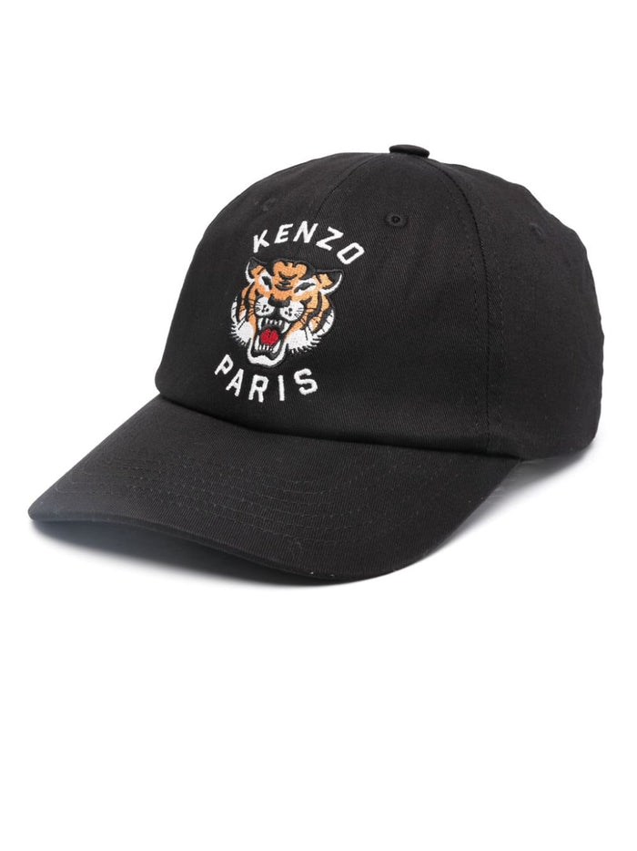 Kenzo Cappellino Nero Unisex Ricamo Logo Tiger 1