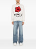 Kenzo Maglione Bianco Uomo Fiore Boke ad Intarsio 1