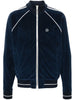 Kenzo Felpa Blu Uomo Zip a Costine Fiore Boke 5