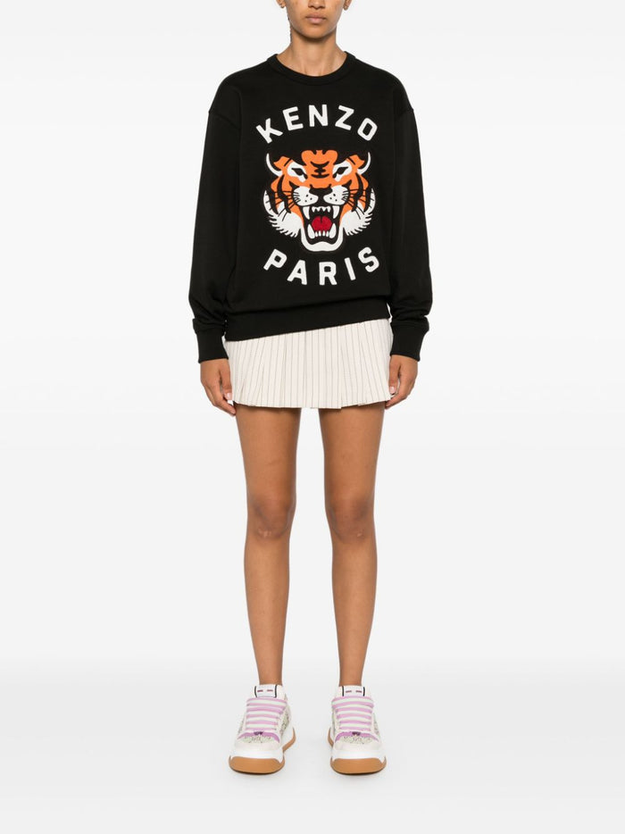 Kenzo Maglia Nero Donna Logo Lucky Tiger 1