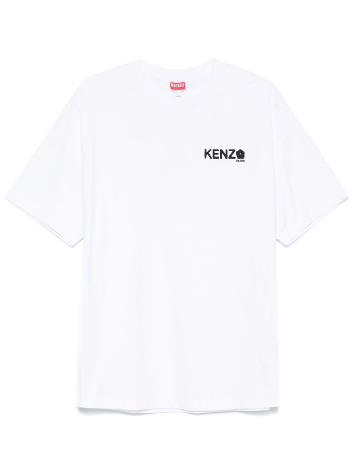 Kenzo T-shirt Bianco Uomo Logo sul Petto 1