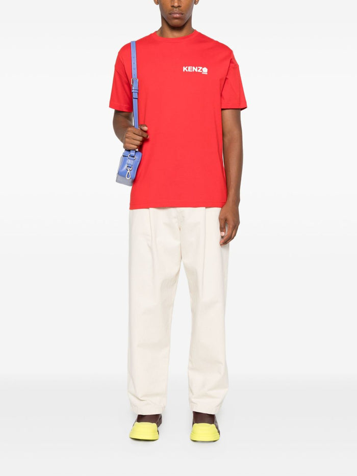 Kenzo T-shirt Rosso Uomo Stampa Logo Boke 1