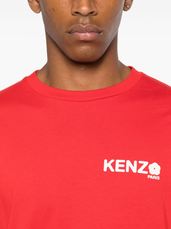 Kenzo T-shirt Rosso Uomo Stampa Logo Boke 3