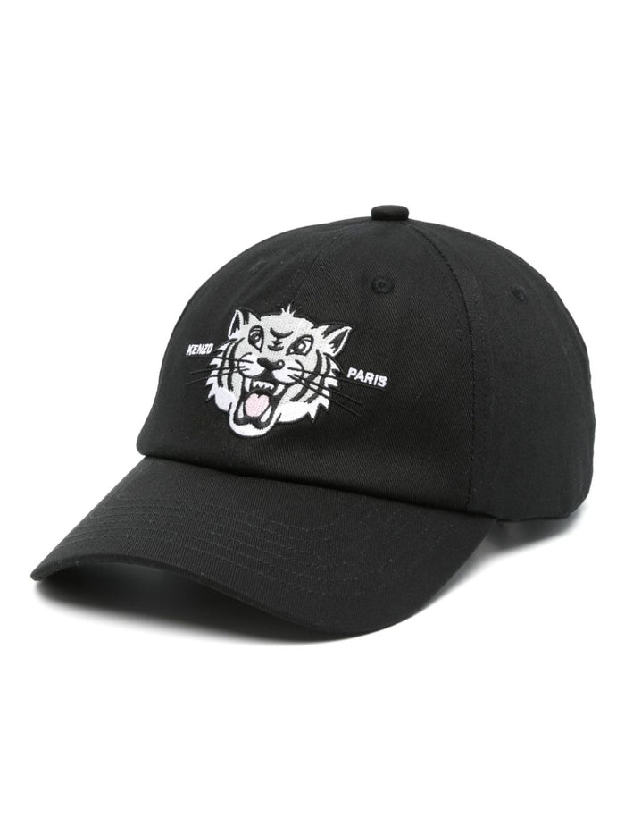 Kenzo Cappello Nero Uomo Ricamo Tigre 1