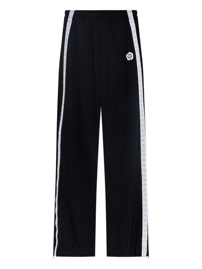 Kenzo Pantalone Nero Donna Micro Fiore Boke 1
