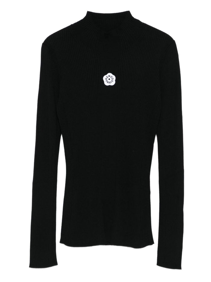 Kenzo Damen-Top in Schwarz mit Boke-Blumenstickerei 5