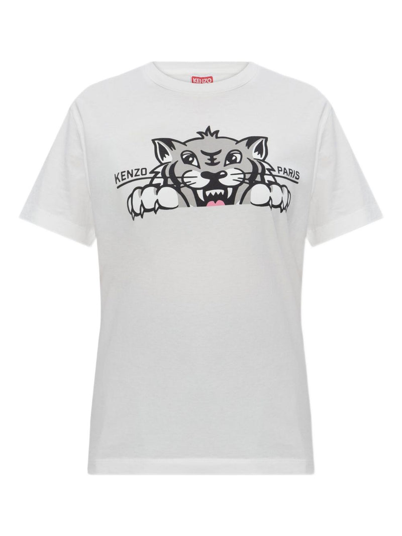 Tigre Tuta Kenzo Donna Saldi Kenzo T-shirt Bianco Donna Stampa