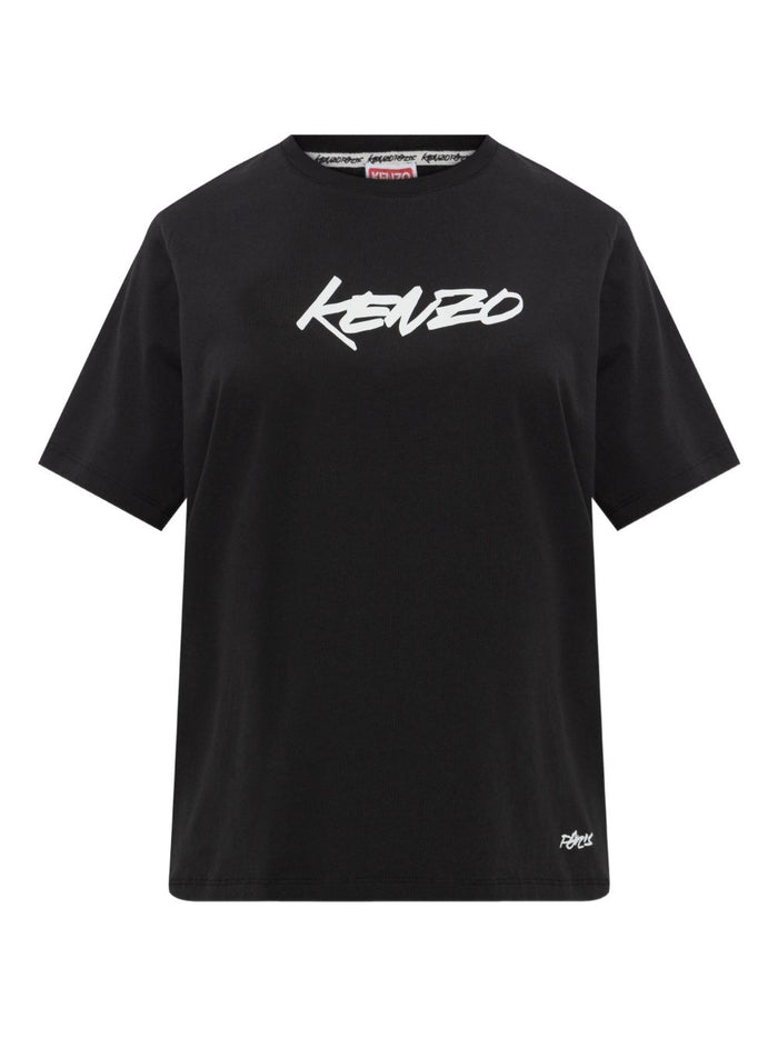 Kenzo T-shirt Nero Donna Stampa Logo Anteriore 5