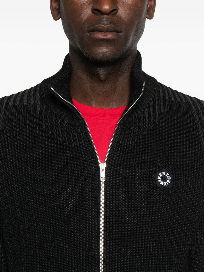 Kenzo Tiger Crest Uomo Cardigan Nero 4