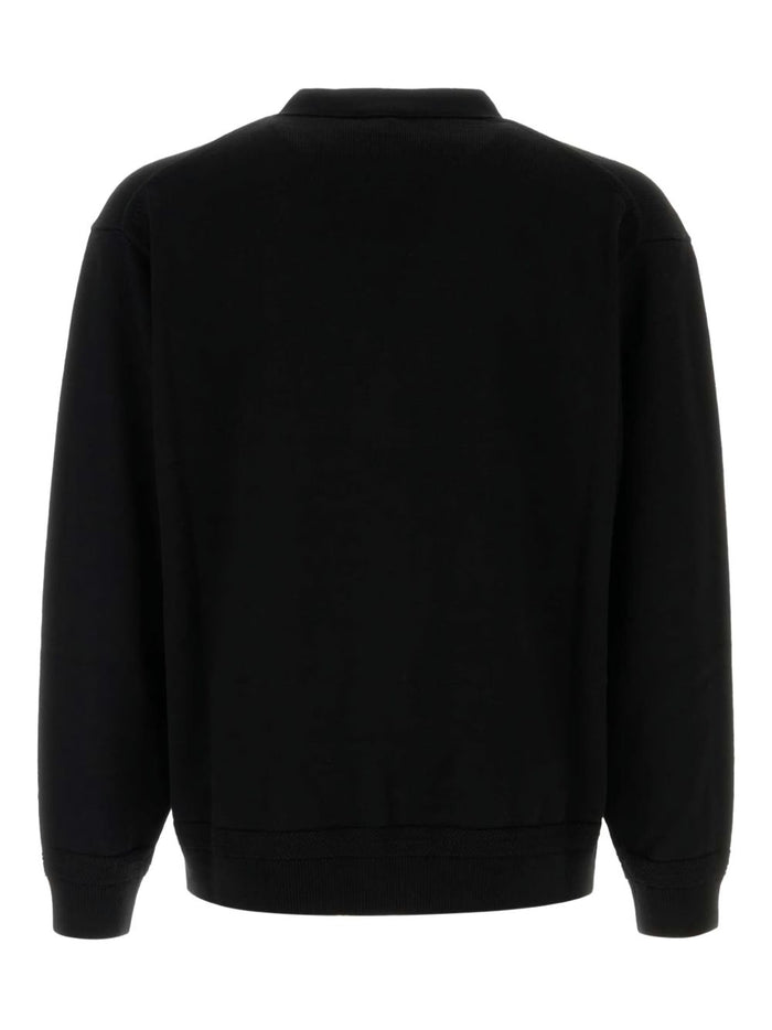 Kenzo Cardigan Nero Uomo Micro Fiore Boke 2