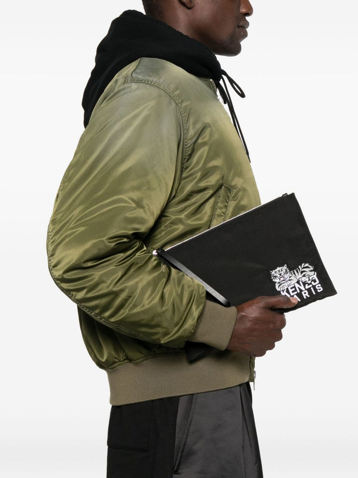 Kenzo Clutch Nero Uomo Ricamo Tigre 2