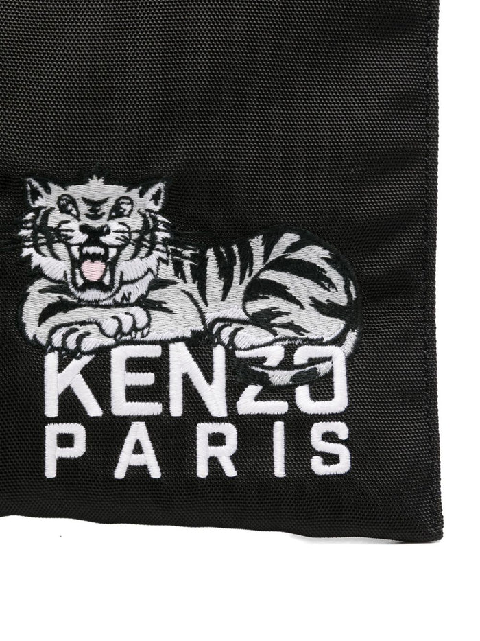 Kenzo Clutch Nero Uomo Ricamo Tigre 5