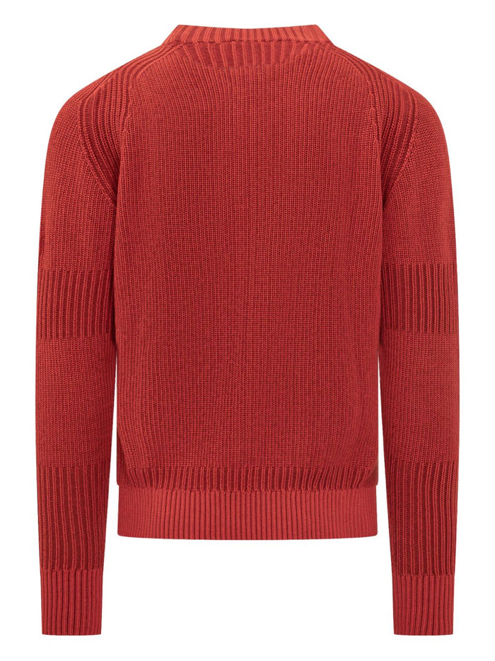 Kenzo Maglia Rosso Uomo Pannelli a Coste 3