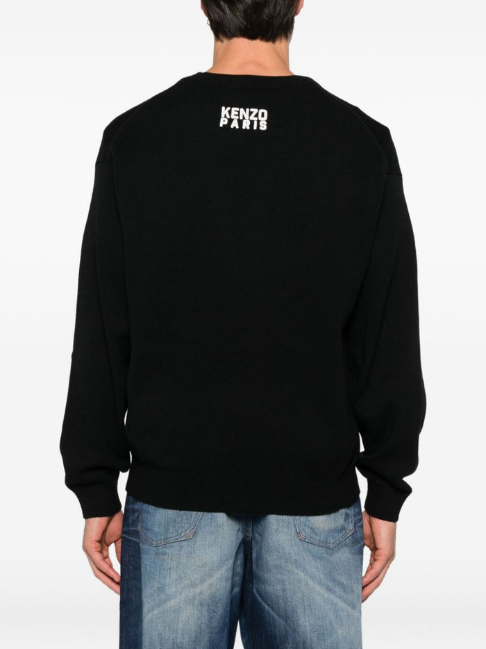 Kenzo Maglia Nero Uomo Ricamo Tigre 3