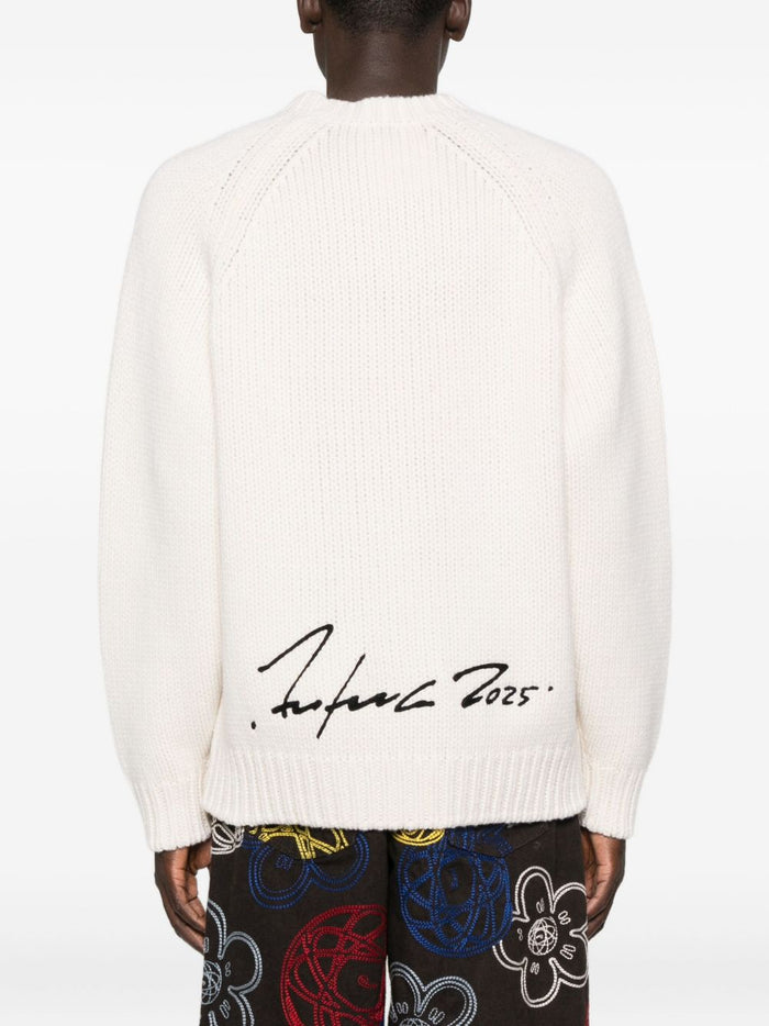 Kenzo Maglia Bianco Uomo Logo Signature 3