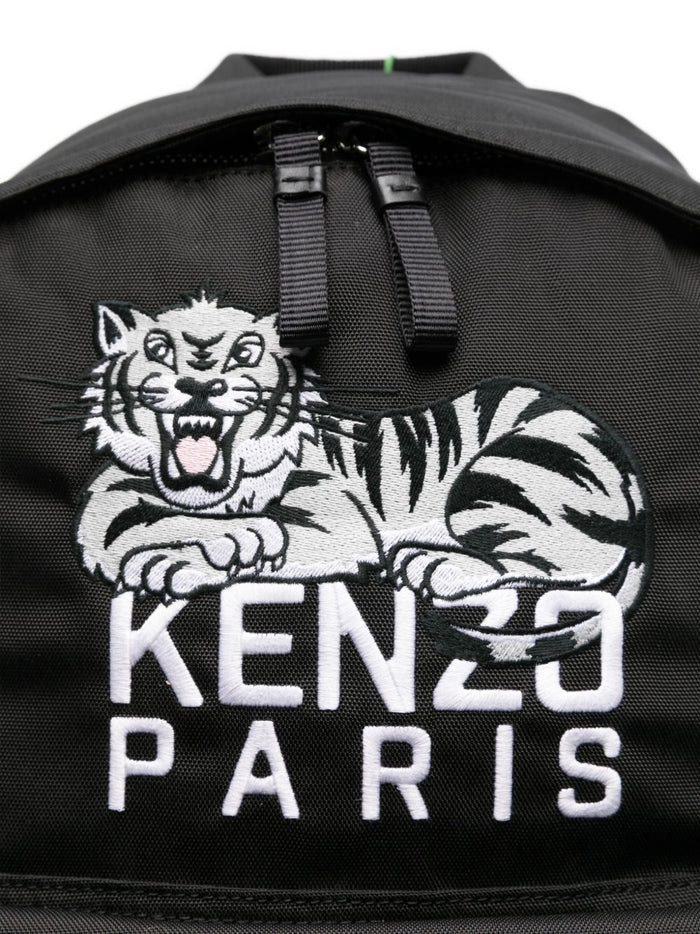 Kenzo Zaino Nero Uomo Ricamo Tigre 4
