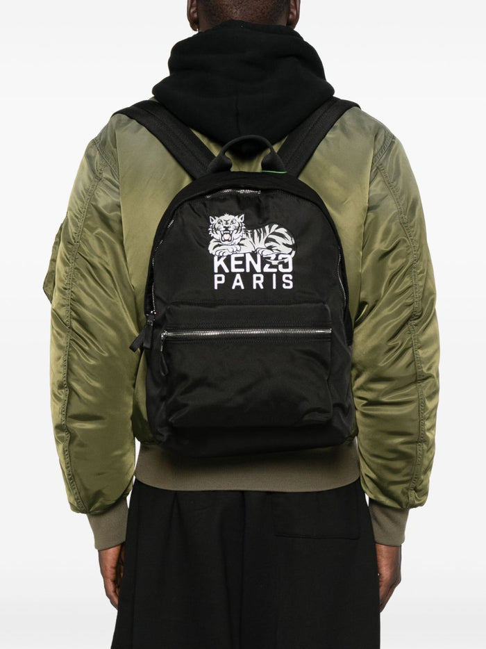 Kenzo Zaino Nero Uomo Ricamo Tigre 2