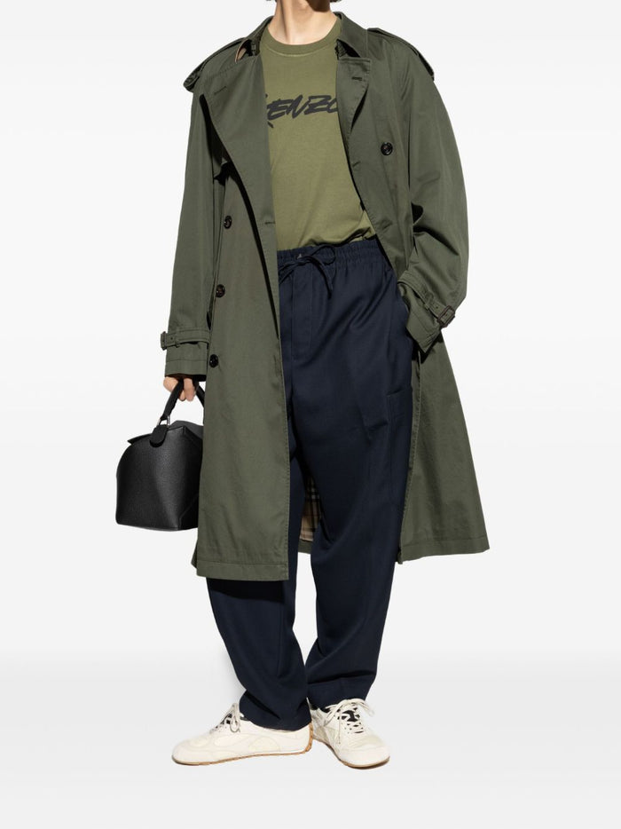 Kenzo T-shirt Verde Uomo Stampa Logo Anteriore 2