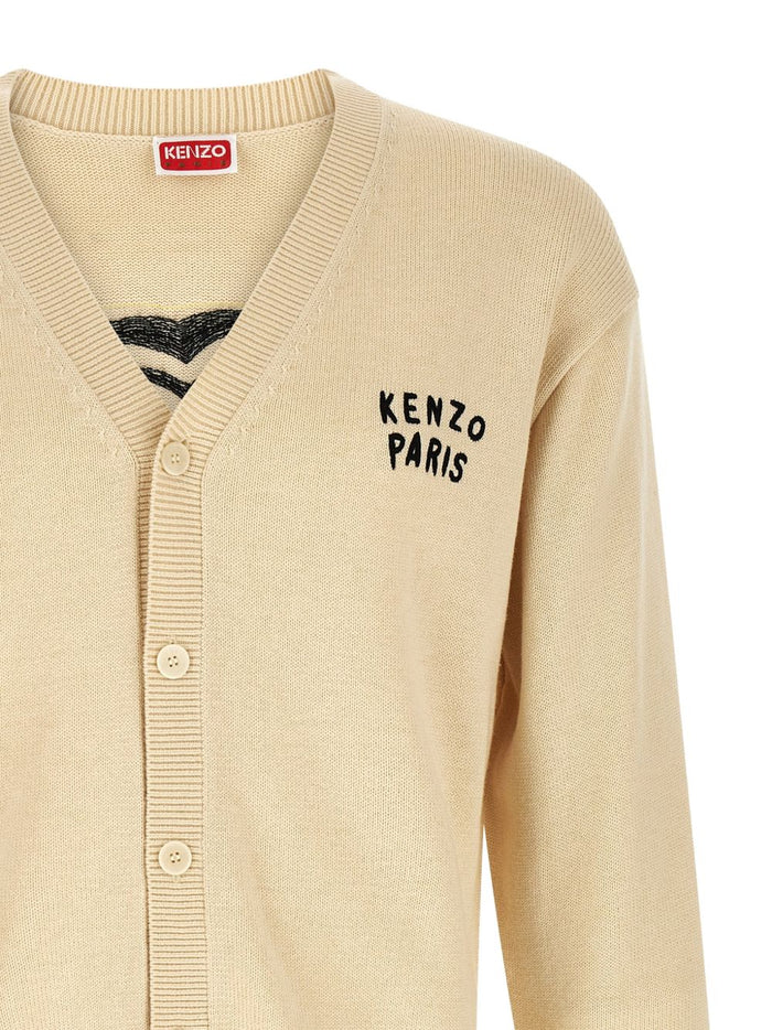 Kenzo Cardigan Cuore Posteriore Uomo Beige 4