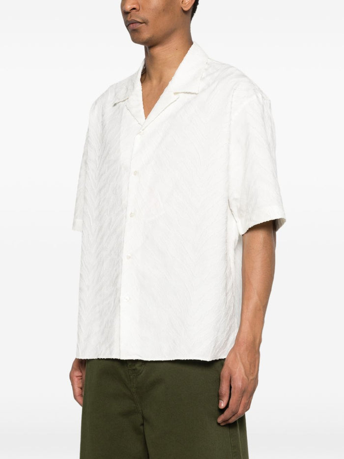 Kenzo Camicia Colletto Cubano Uomo Bianco 1