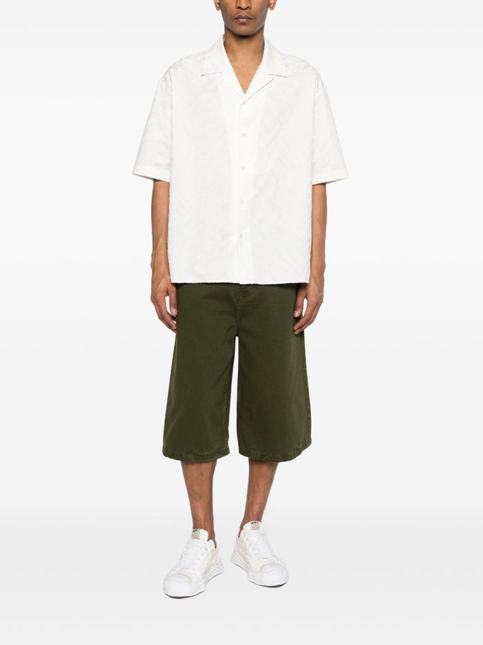 Kenzo Camicia Colletto Cubano Uomo Bianco 2