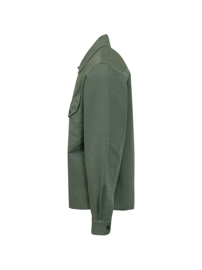 Kenzo Herren-Hemdjacke mit Taschen Grün 2